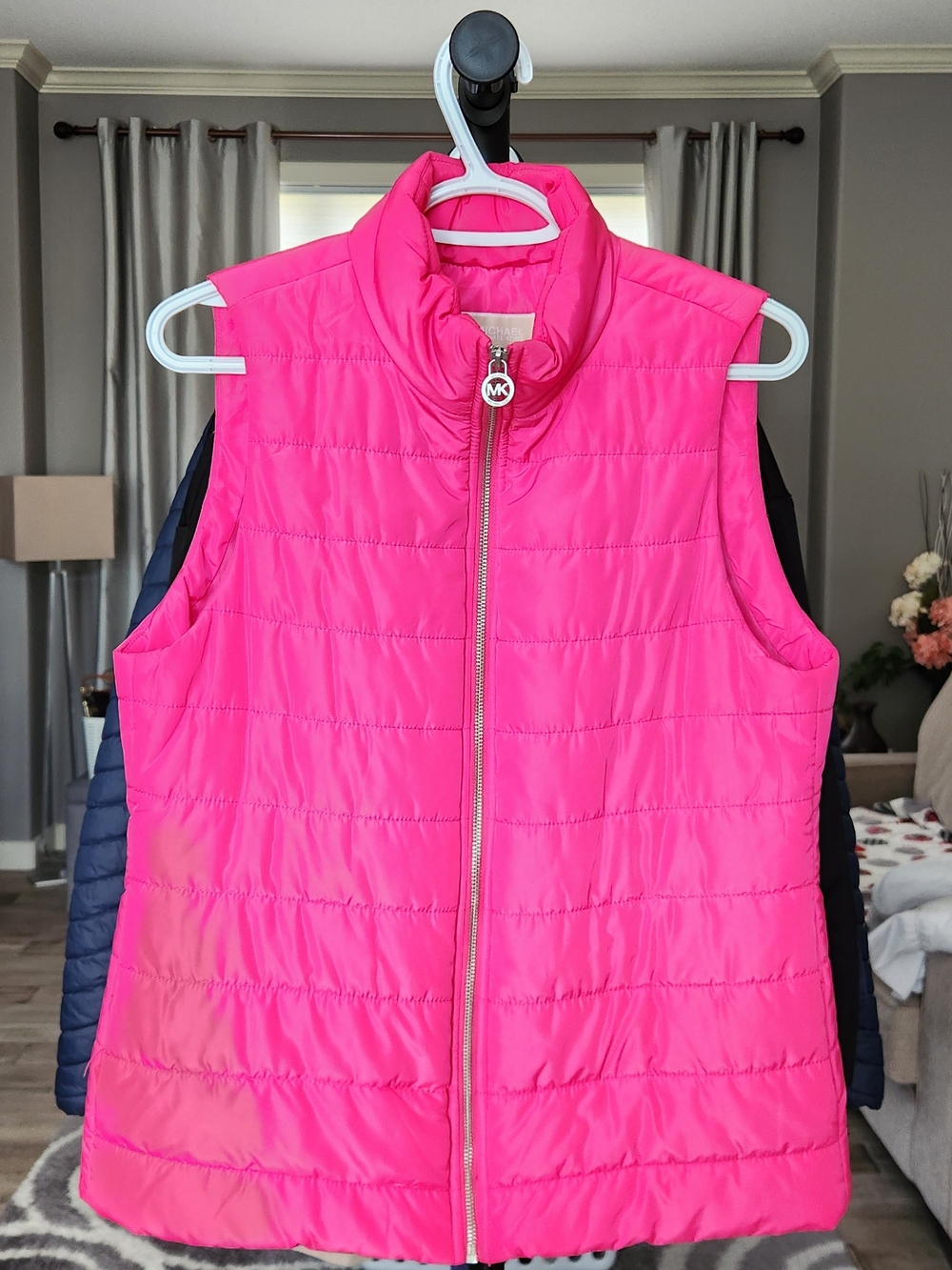 Michael Kors Pink Quilted Puffer Vest